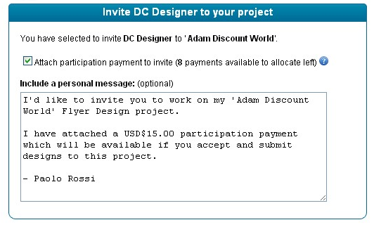 Hybrid design crowdsourcing - paid invitation