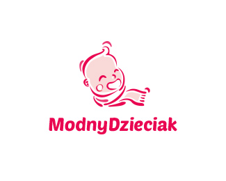Laughing Baby Logo Design by Kamaz