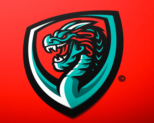 Chinese Dragon Logo Design by Derrick Stratton