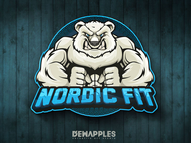Muscular Logo Design by Dewapples